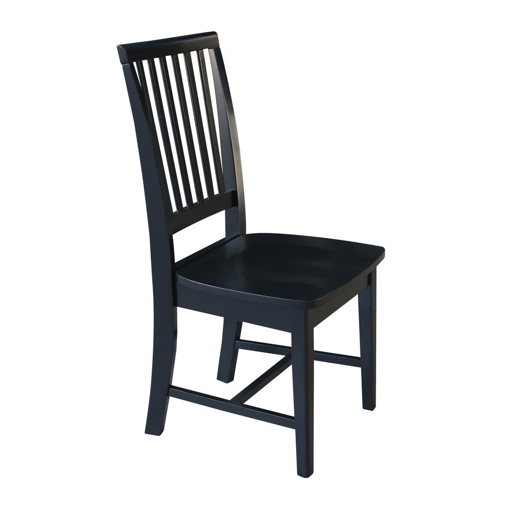 Set of Two Mission Side Chairs, Black. Picture 6