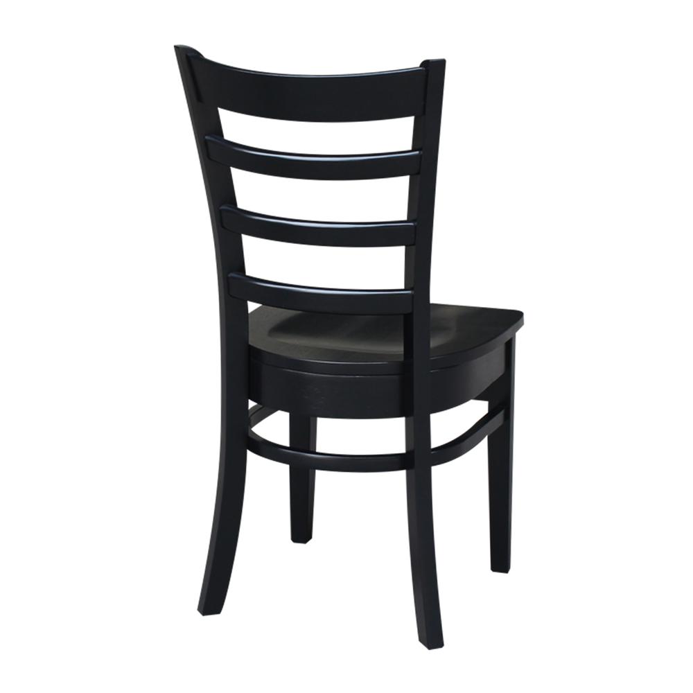 Set of Two Emily Side Chairs, Black. Picture 1