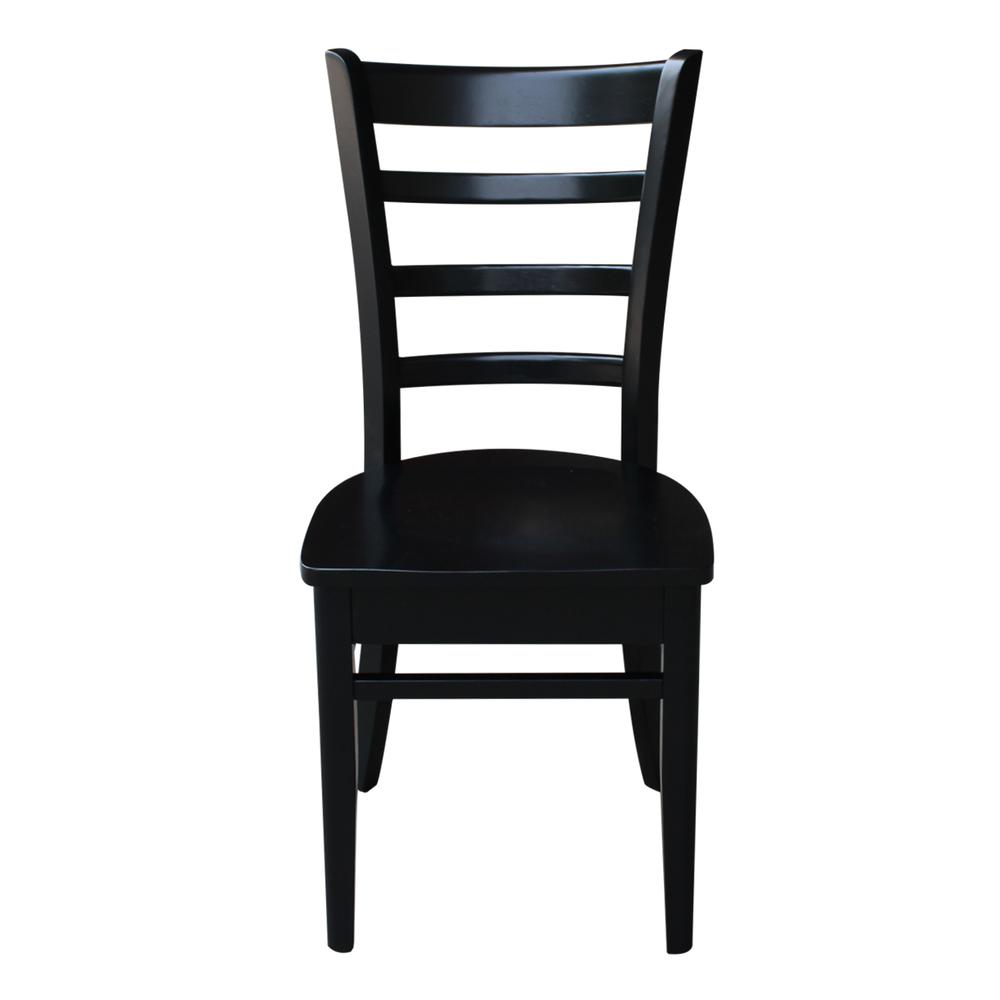 Set of Two Emily Side Chairs, Black. Picture 4