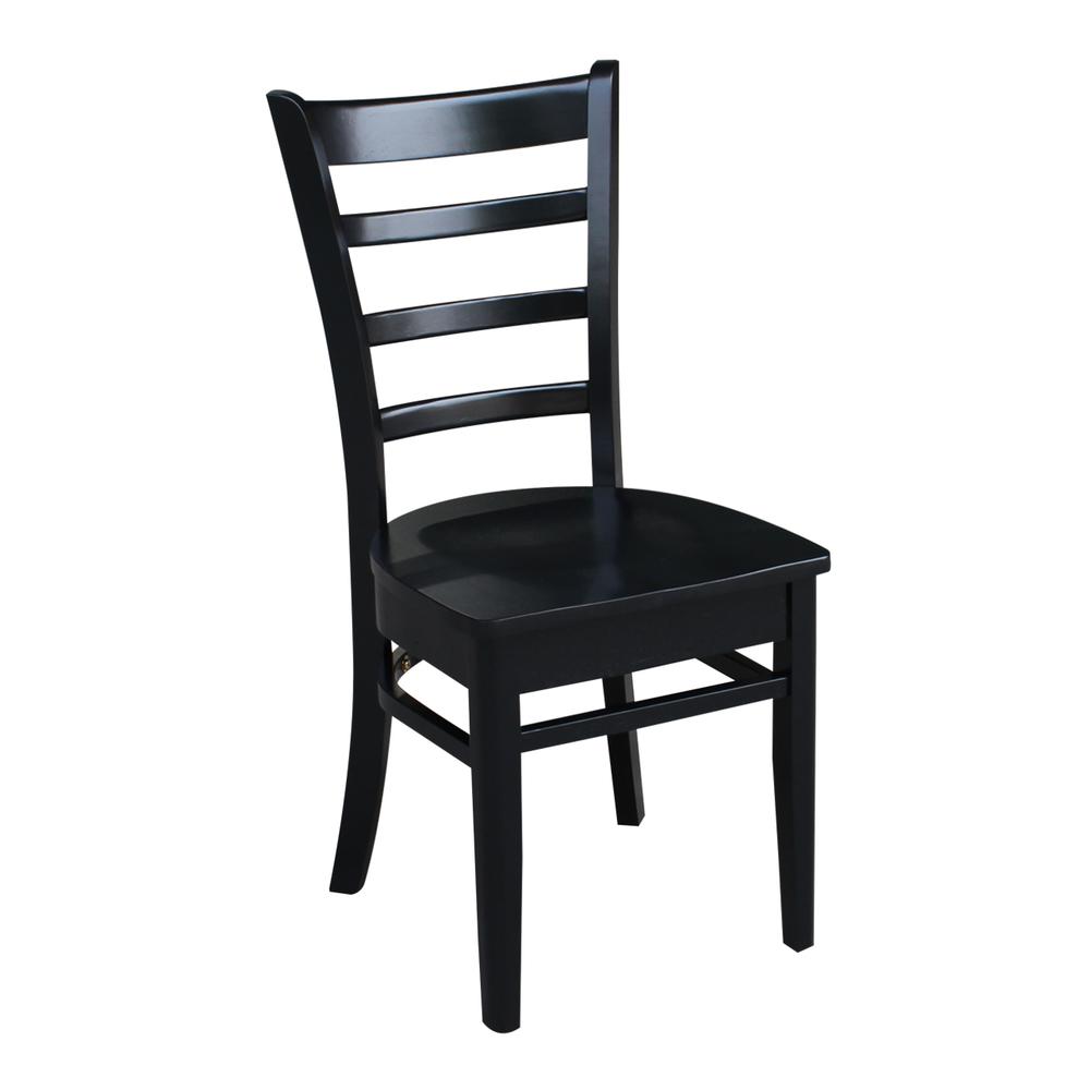 Set of Two Emily Side Chairs, Black. Picture 3