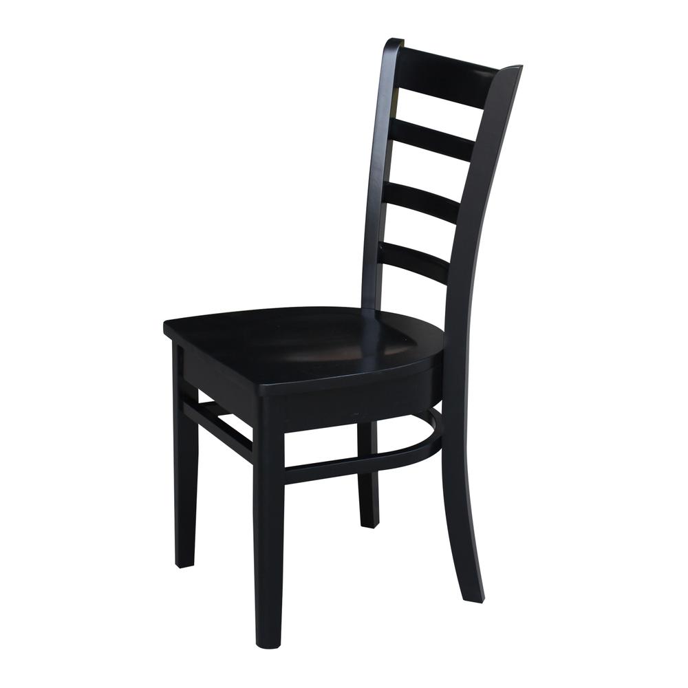 Set of Two Emily Side Chairs, Black. Picture 6