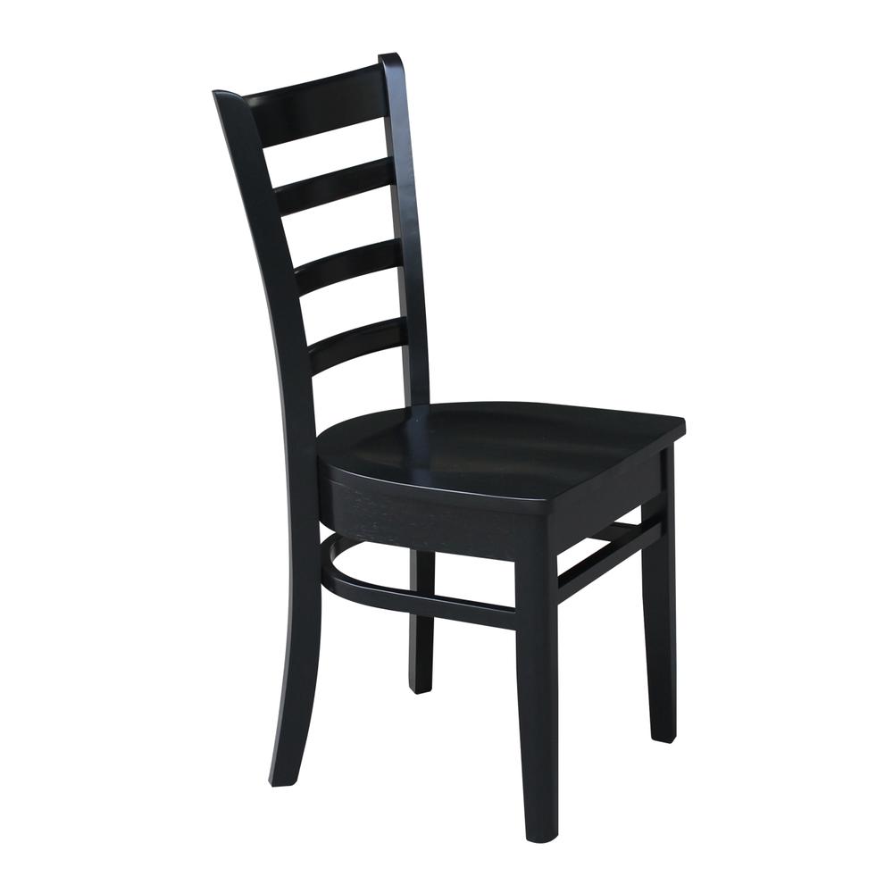 Set of Two Emily Side Chairs, Black. Picture 7