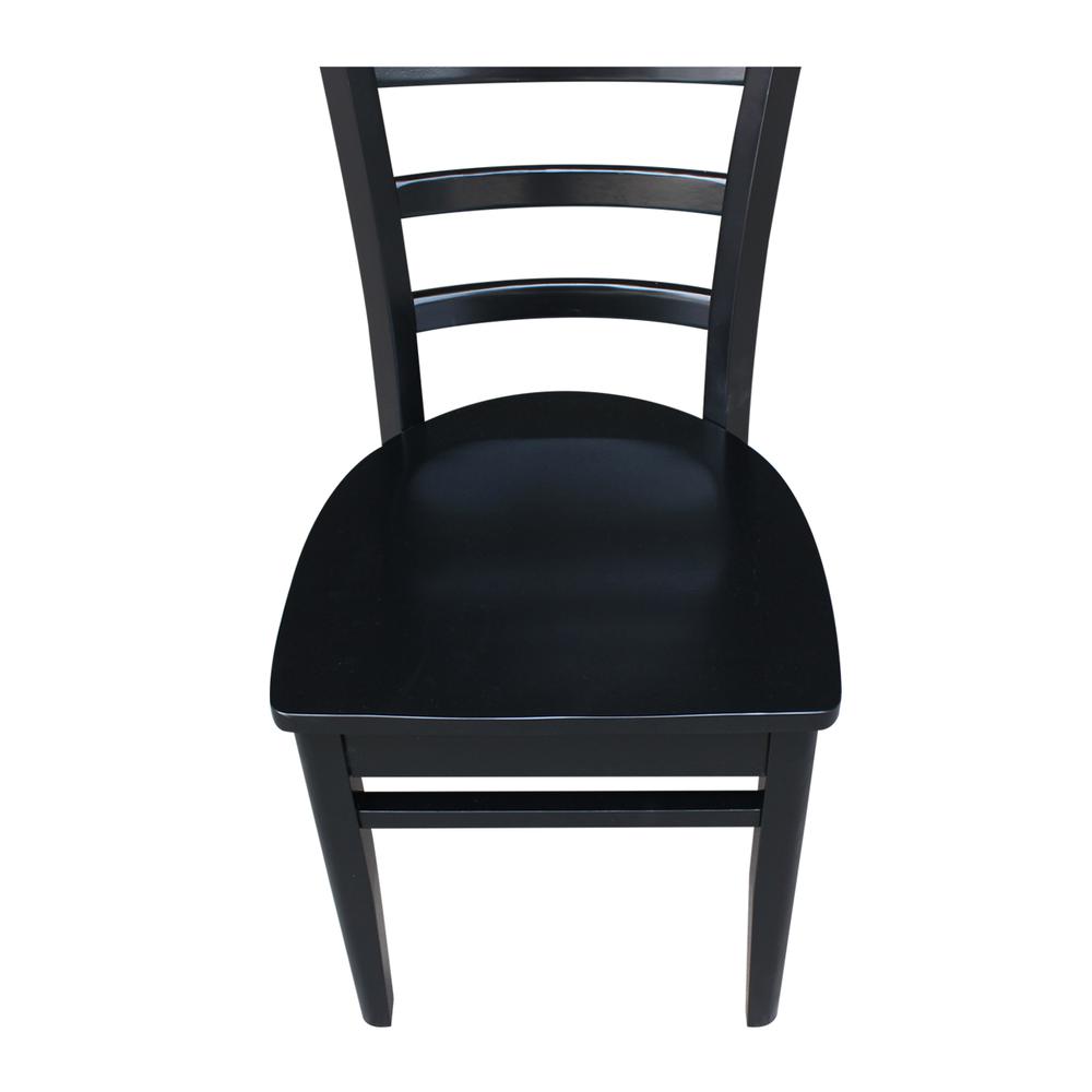 Set of Two Emily Side Chairs, Black. Picture 9