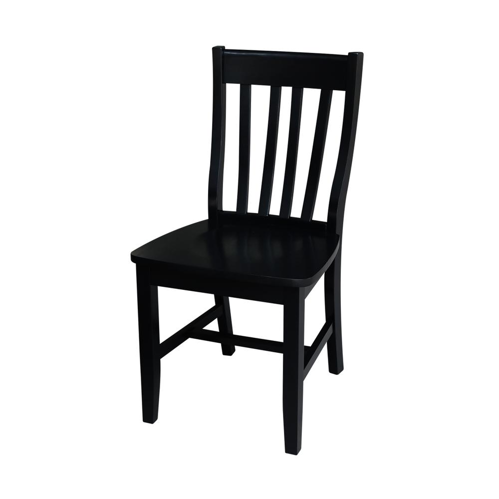 Set of Two Cafe Chairs, Black. Picture 8