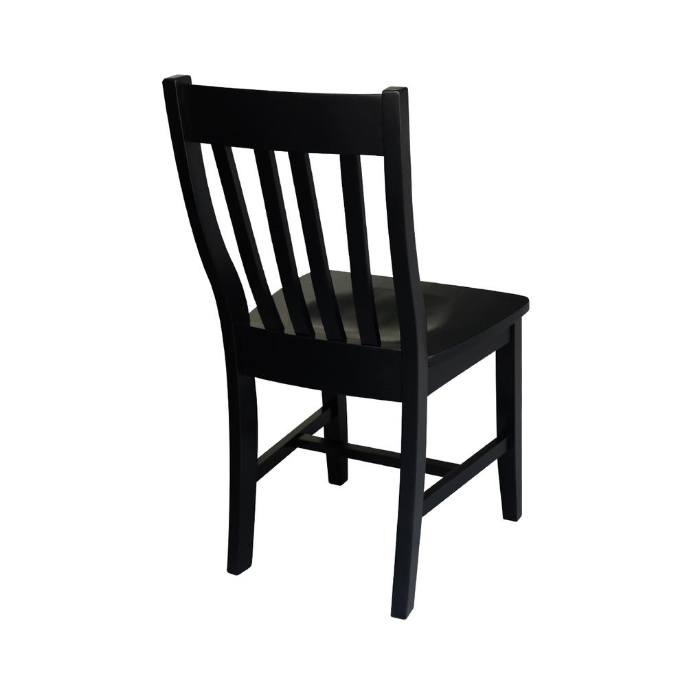 Set of Two Cafe Chairs, Black. Picture 1