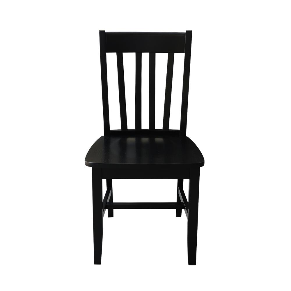 Set of Two Cafe Chairs, Black. Picture 3