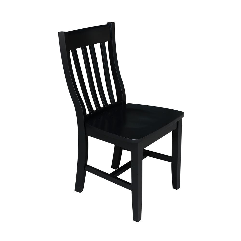 Set of Two Cafe Chairs, Black. Picture 4