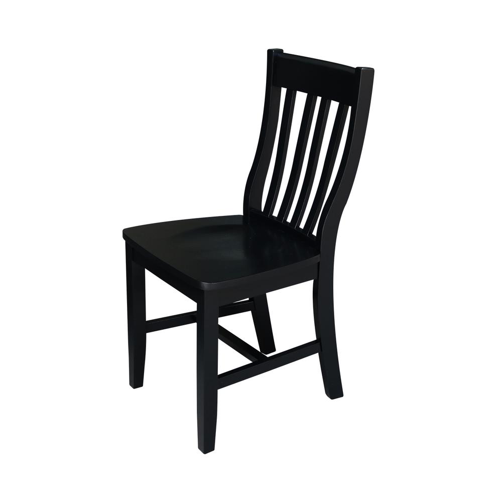 Set of Two Cafe Chairs, Black. Picture 5