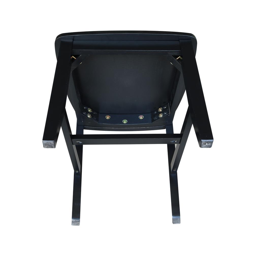 Set of Two Cafe Chairs, Black. Picture 6