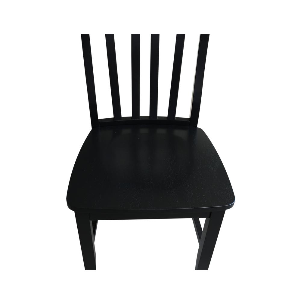 Set of Two Cafe Chairs, Black. Picture 7