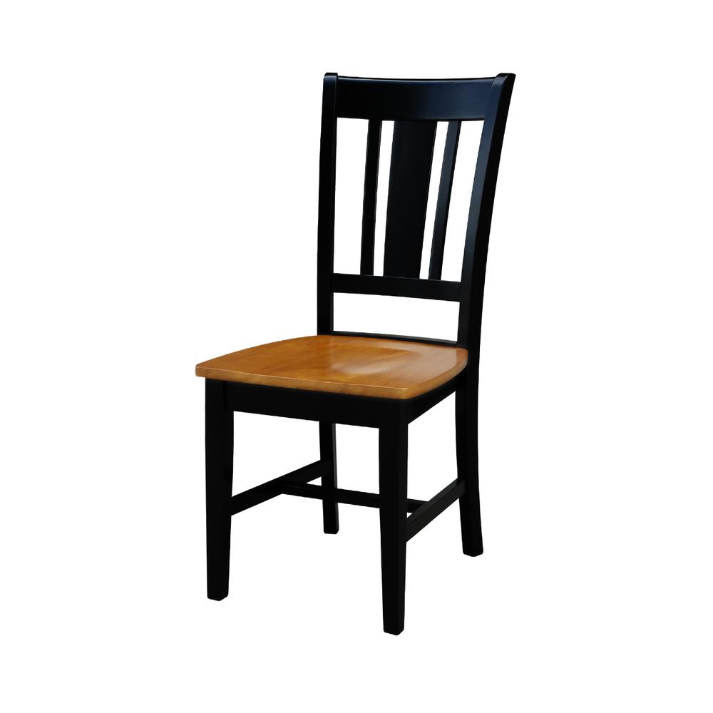 Set of Two San Remo Splatback Chairs, Black/Cherry. Picture 9