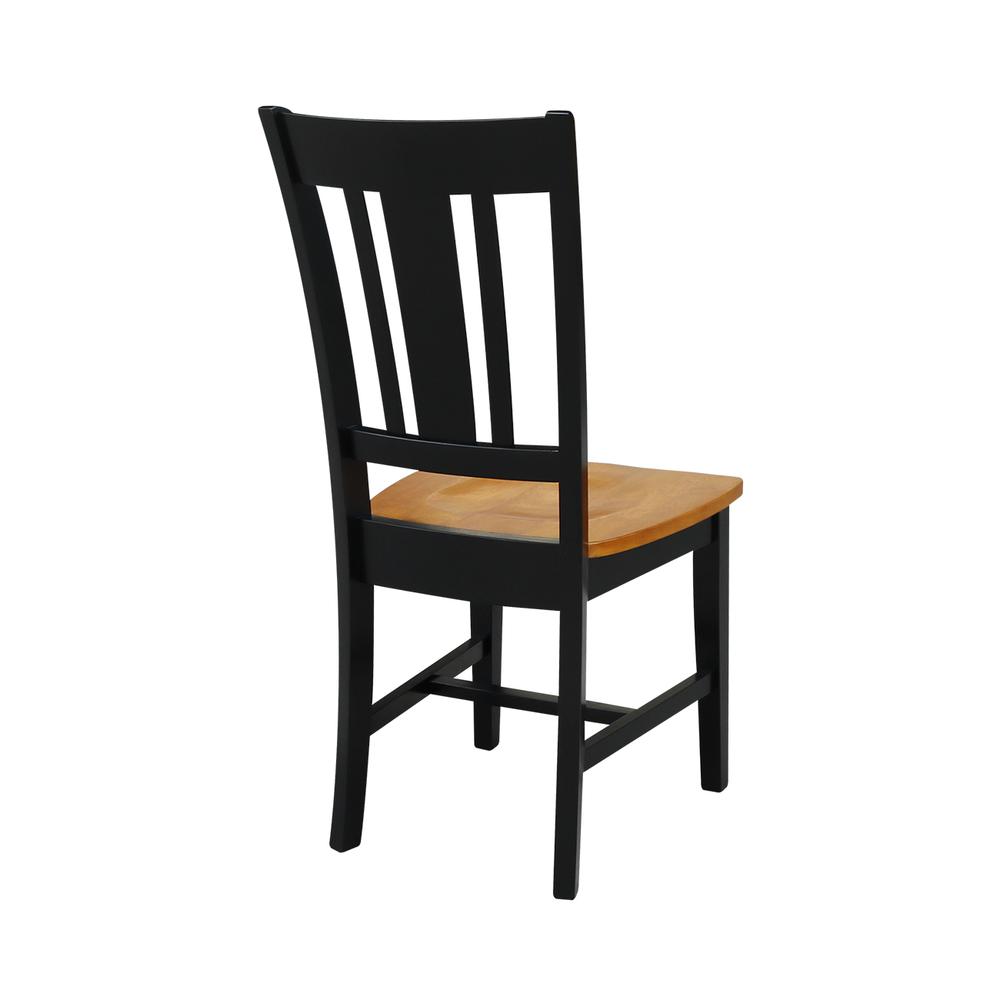 Set of Two San Remo Splatback Chairs, Black/Cherry. Picture 2