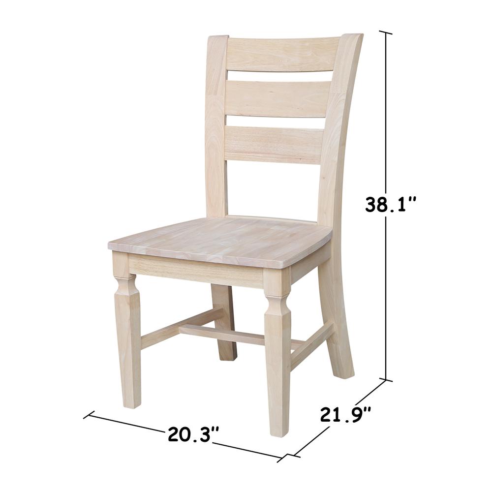 Vista Ladderback Chairs, Set of 2, Ready to finish. Picture 2