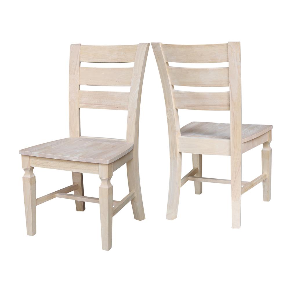 Vista Ladderback Chairs, Set of 2, Ready to finish. Picture 4
