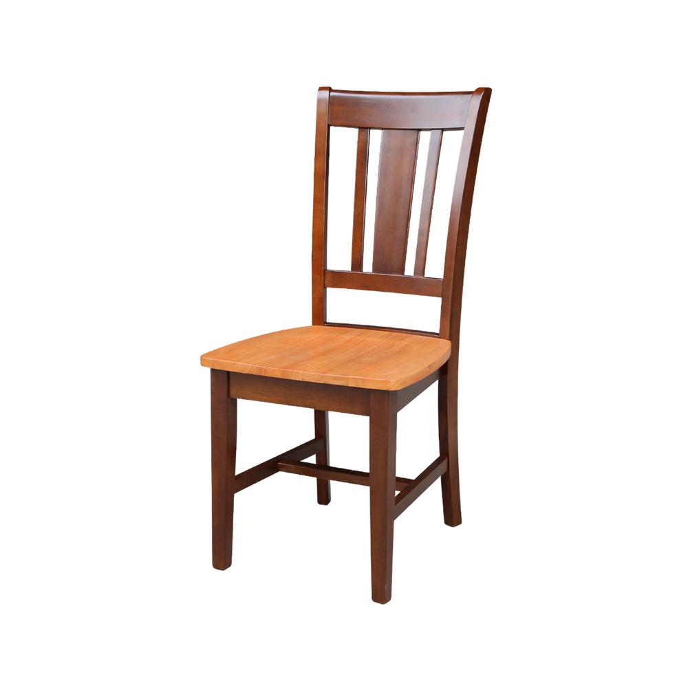 Set of Two San Remo Splatback Chairs, Cinnamon/Espresso. Picture 9
