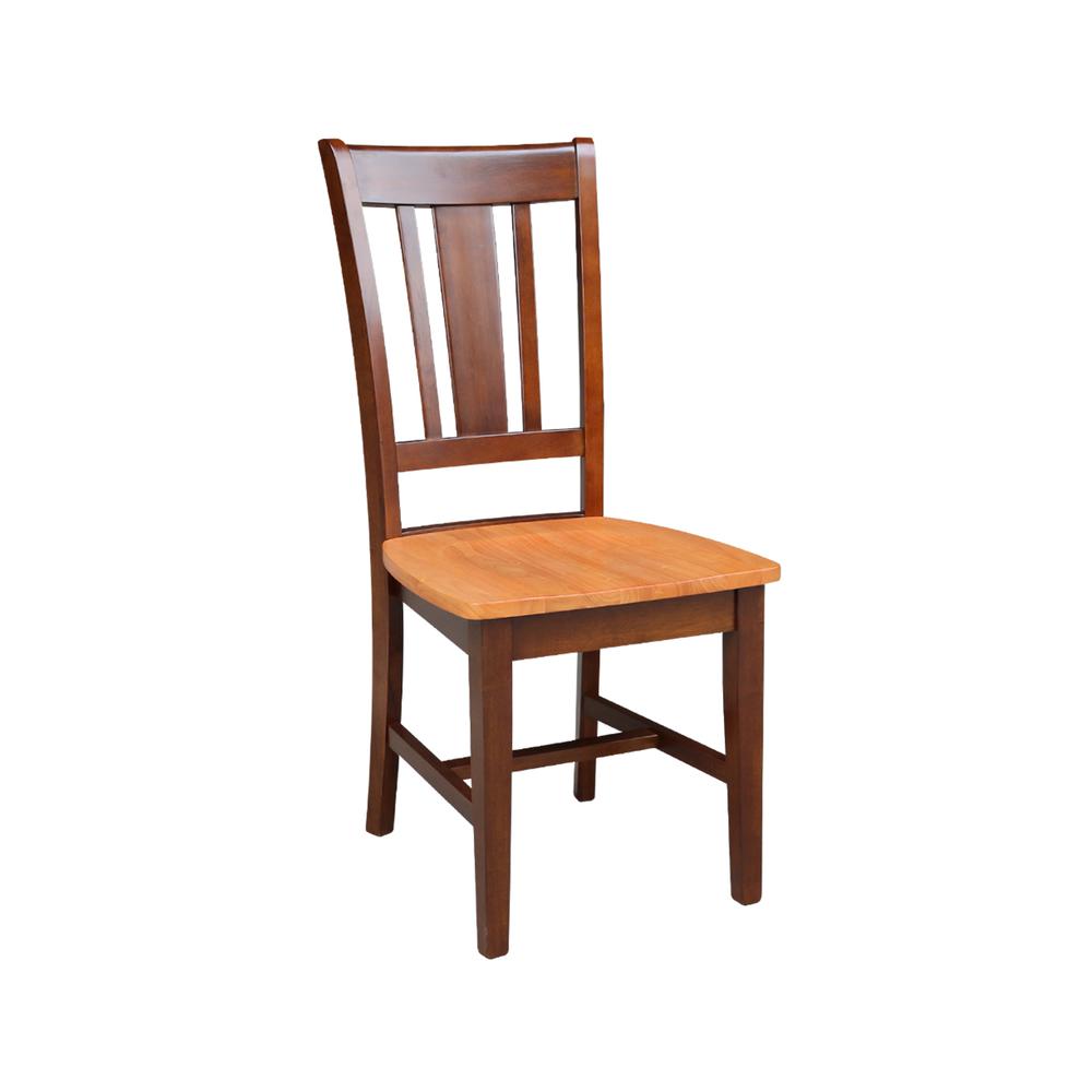 Set of Two San Remo Splatback Chairs, Cinnamon/Espresso. Picture 1