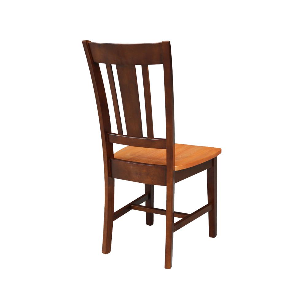 Set of Two San Remo Splatback Chairs, Cinnamon/Espresso. Picture 2