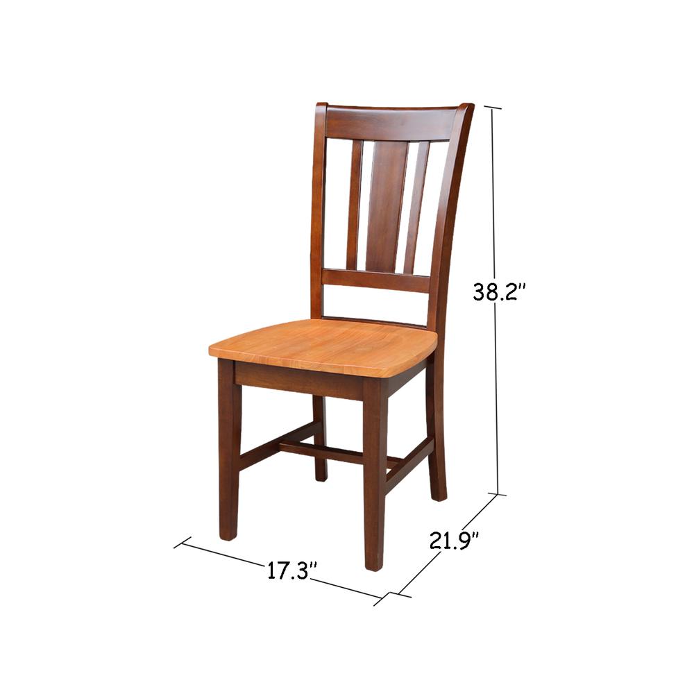 Set of Two San Remo Splatback Chairs, Cinnamon/Espresso. Picture 3