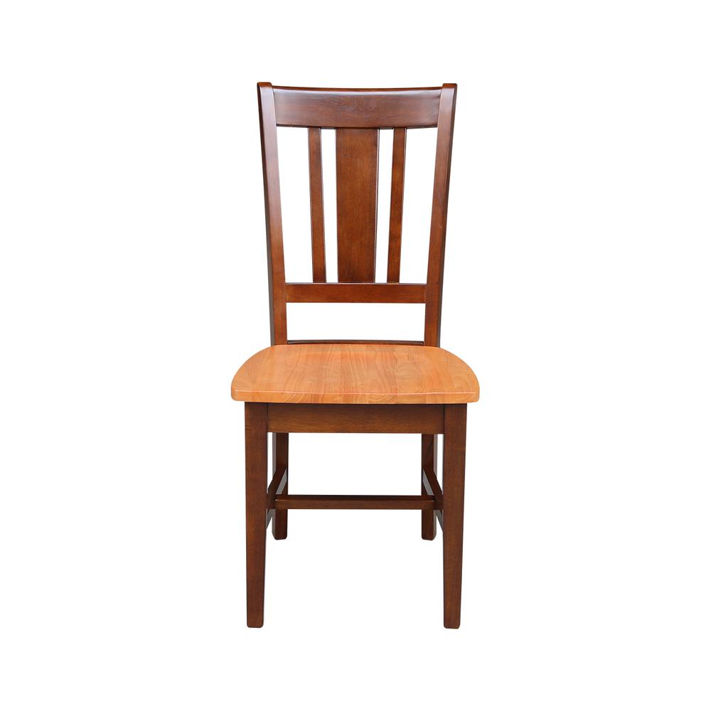 Set of Two San Remo Splatback Chairs, Cinnamon/Espresso. Picture 4