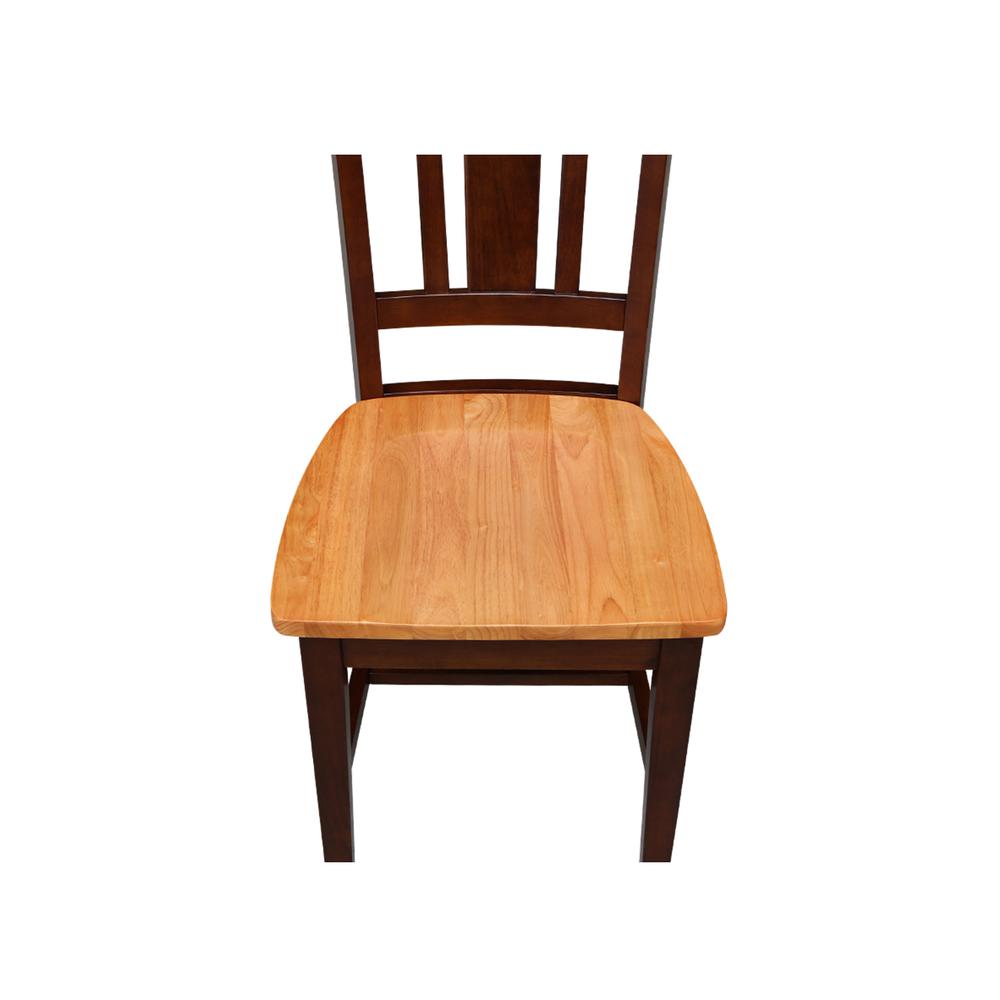 Set of Two San Remo Splatback Chairs, Cinnamon/Espresso. Picture 8