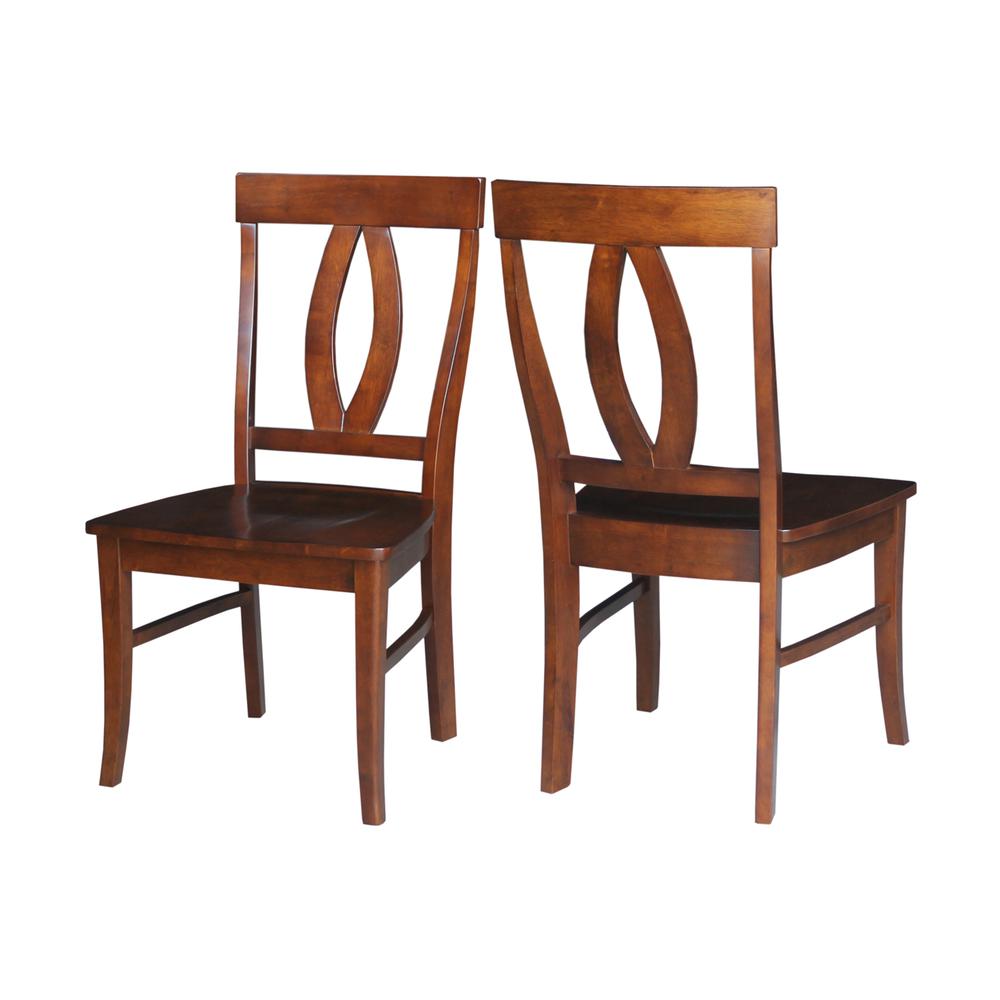 Set of Two Cosmo Verona Chairs, Espresso. Picture 1