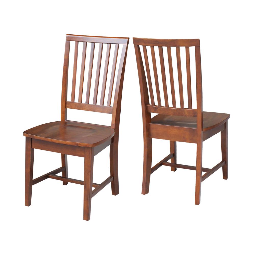 Set of Two Mission Side Chairs, Espresso. Picture 4