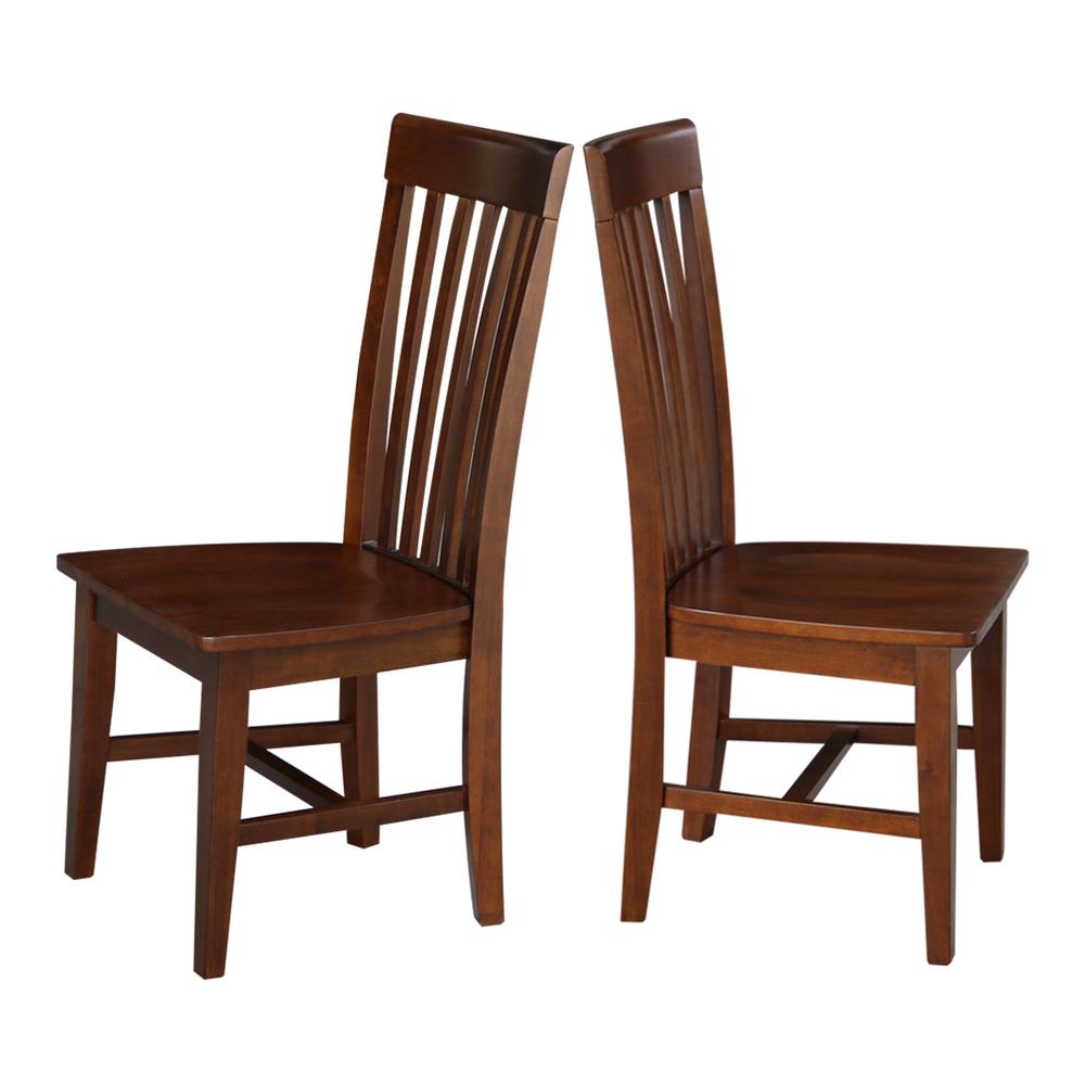 Set of Two Tall Mission Chairs, Espresso. Picture 7