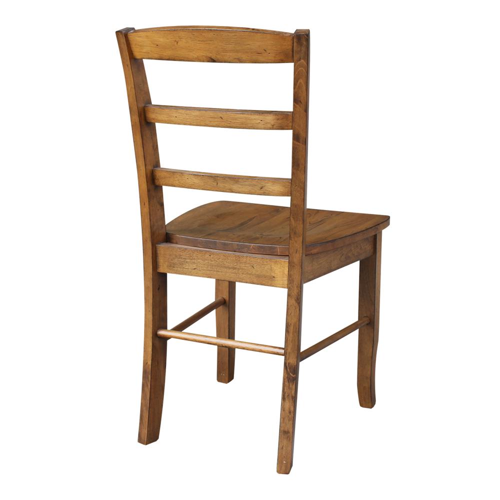 Set of Two Madrid Ladderback Chairs, Pecan. Picture 1