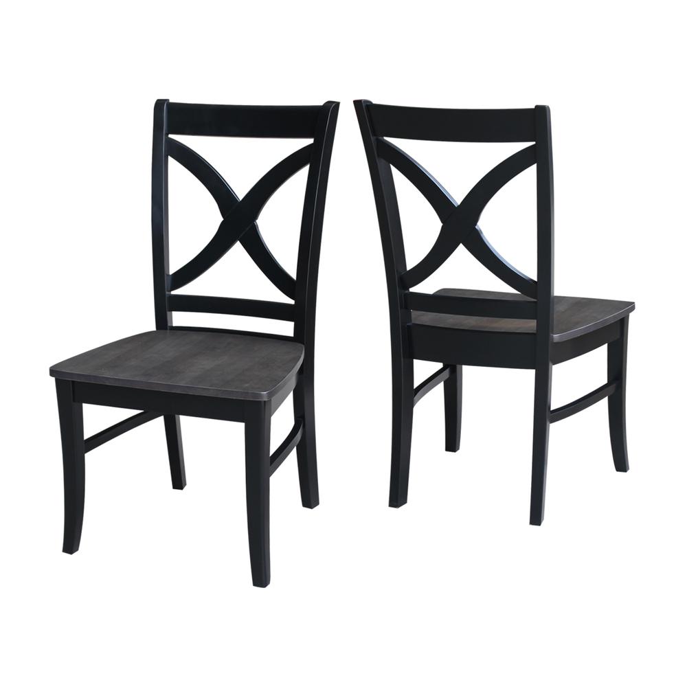 Set of Two Cosmo Chairs, Coal-Black/washed black. Picture 1