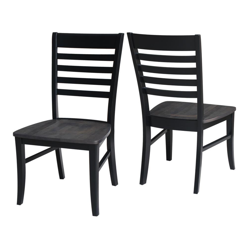 Set of Two Cosmo Chairs, Coal-Black/washed black. Picture 2