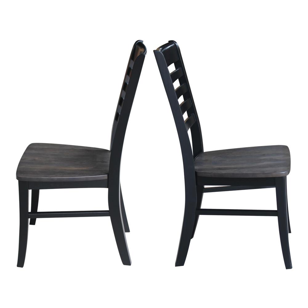Set of Two Cosmo Chairs, Coal-Black/washed black. Picture 4