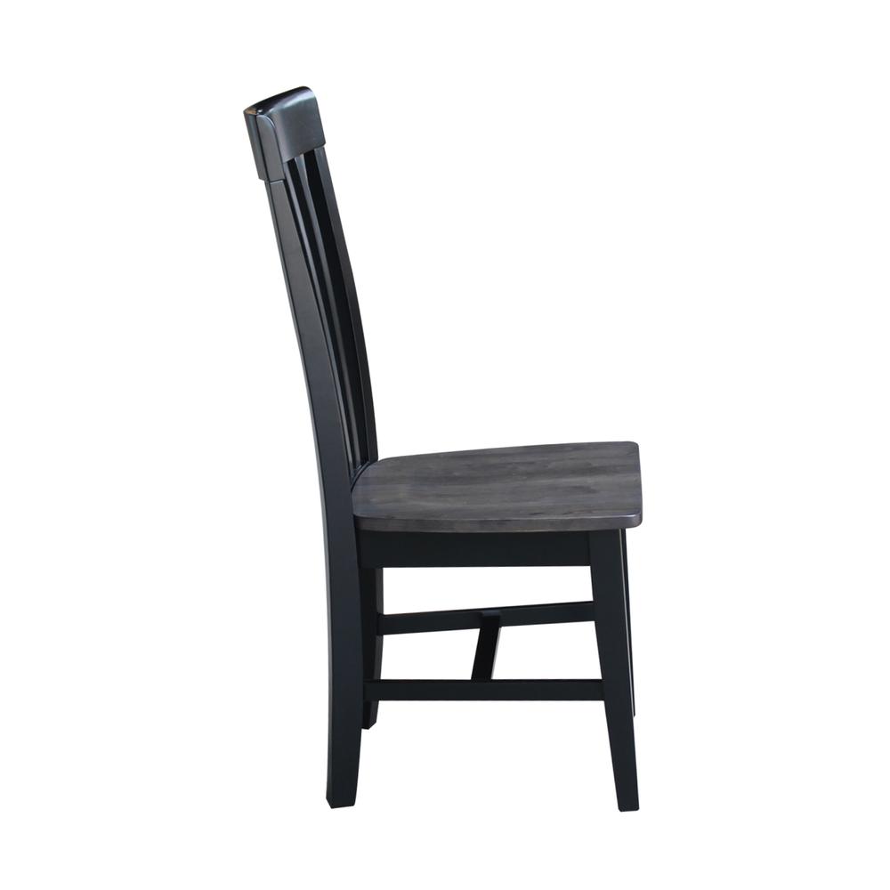 Set of Two Cosmo Tall Mission Chairs, Coal-Black/washed black. Picture 5