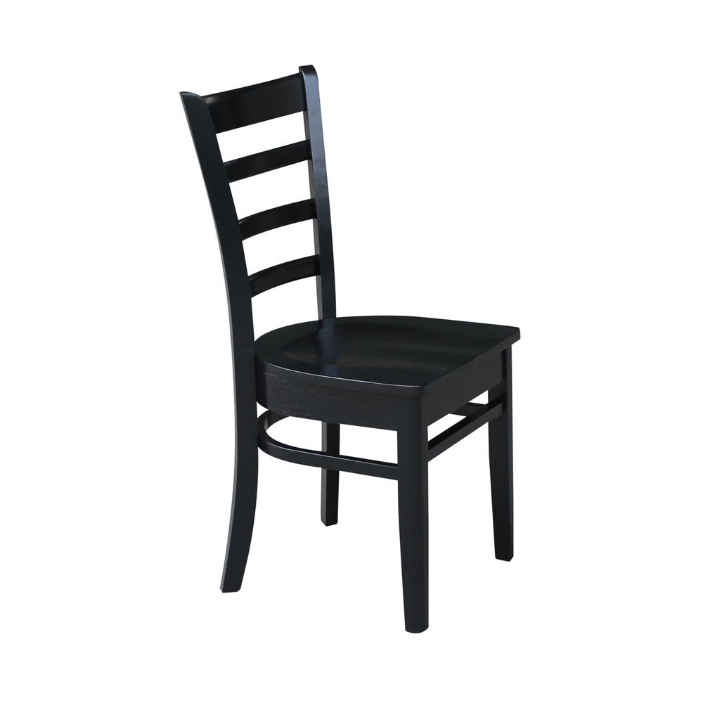 Set of Two Emily Side Chairs, Black. Picture 4