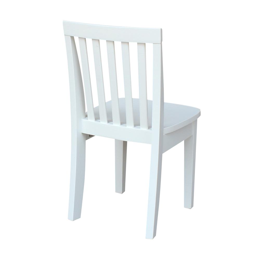 Set of Two Mission Juvenile Chairs , White. Picture 1