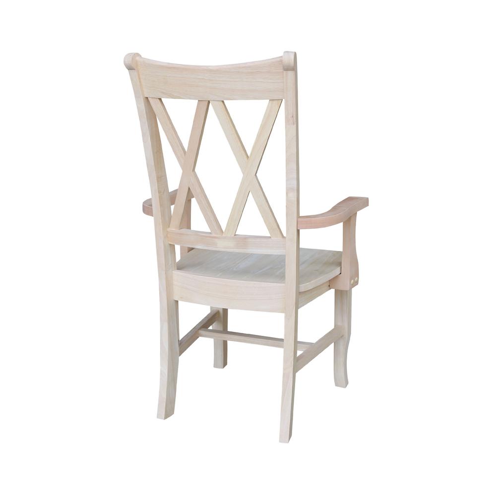 Double X-Back Chair with Arms- 55713. Picture 4
