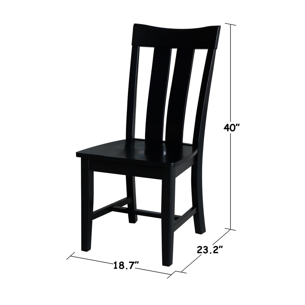 Ava Dining Chairs - Set of 2 in Black. Picture 11
