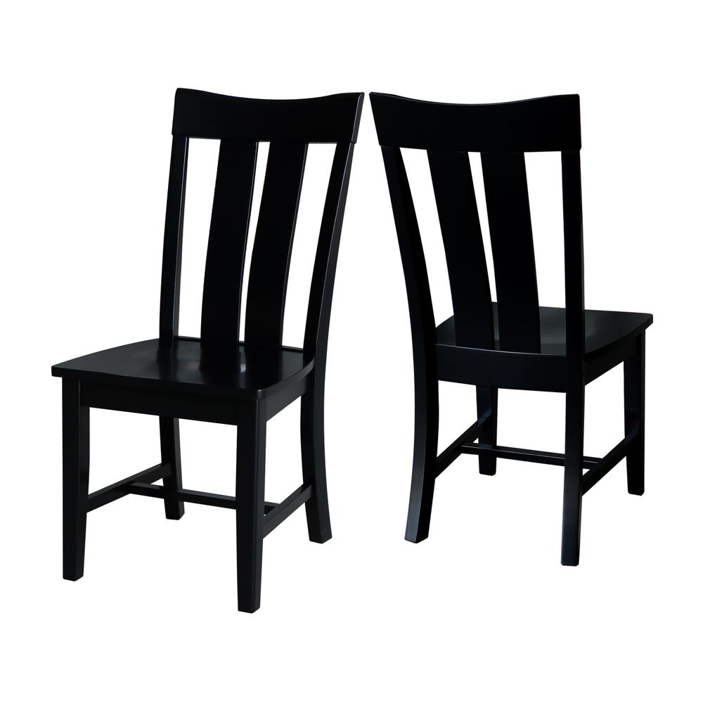 Ava Dining Chairs - Set of 2 in Black. Picture 7