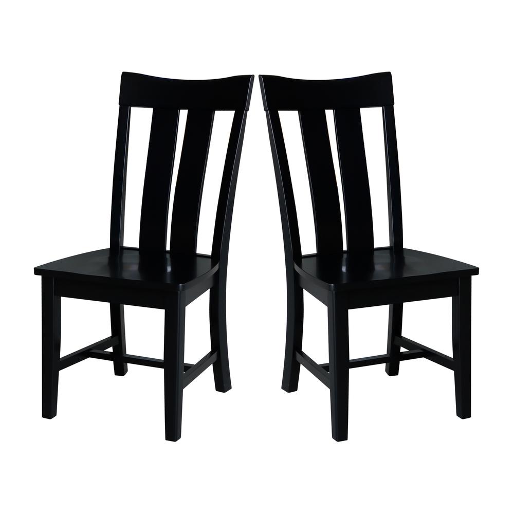 Ava Dining Chairs - Set of 2 in Black. Picture 8