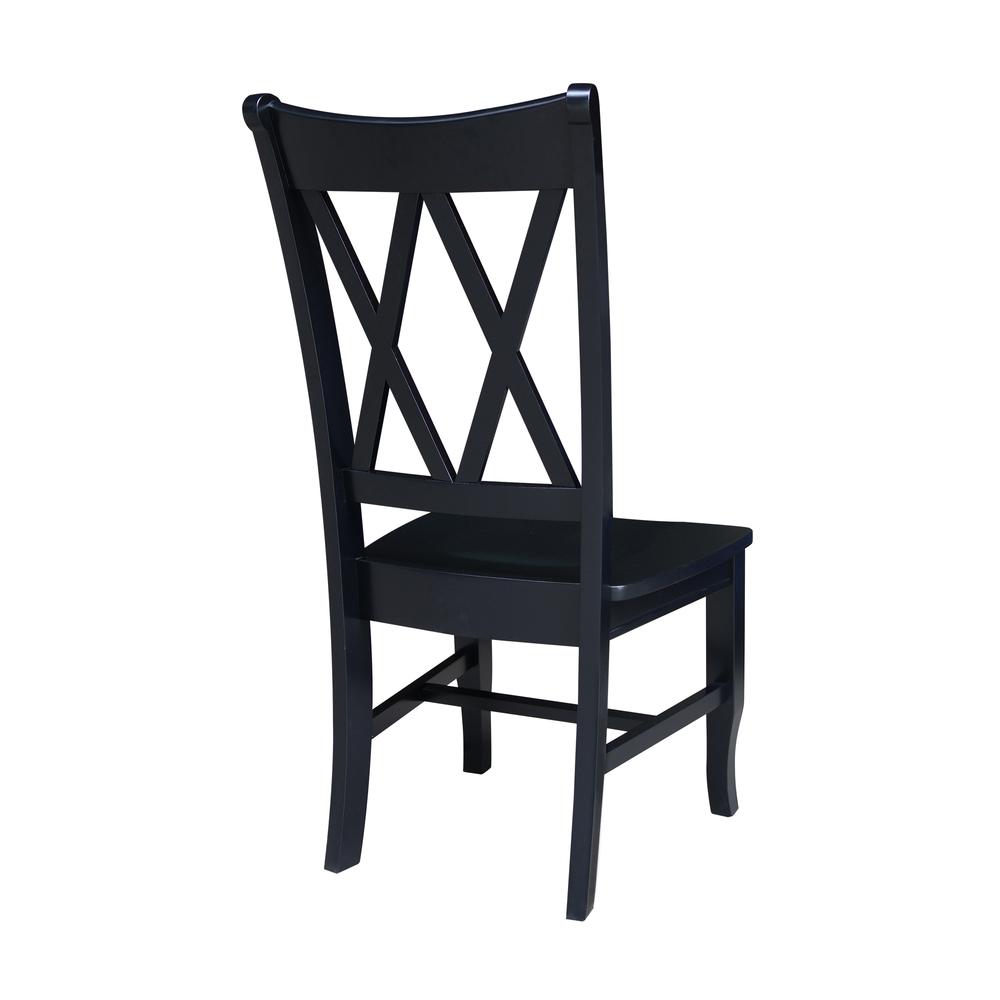 Double XX  Dining Chairs - Set of 2 in Black. Picture 6
