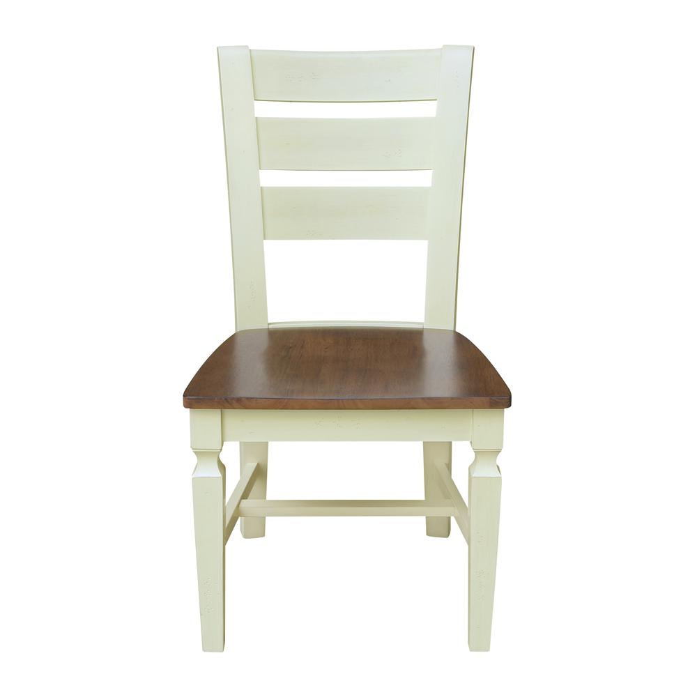 Vista Ladderback Chairs in Hickory/Shell - Set of 2. Picture 2