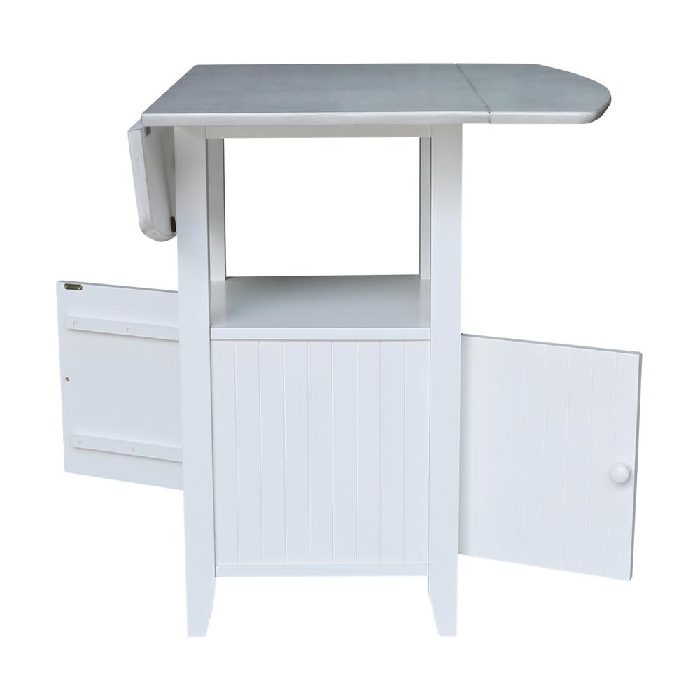 Dual Drop Leaf Bistro Table, Counter Height with Storage. Picture 8