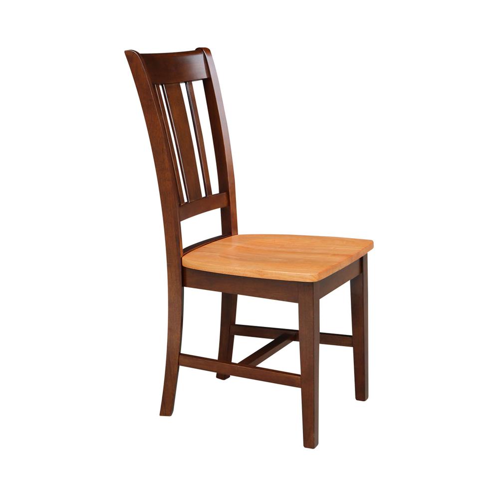 Set of Two San Remo Splatback Chairs, Cinnamon/Espresso. Picture 7