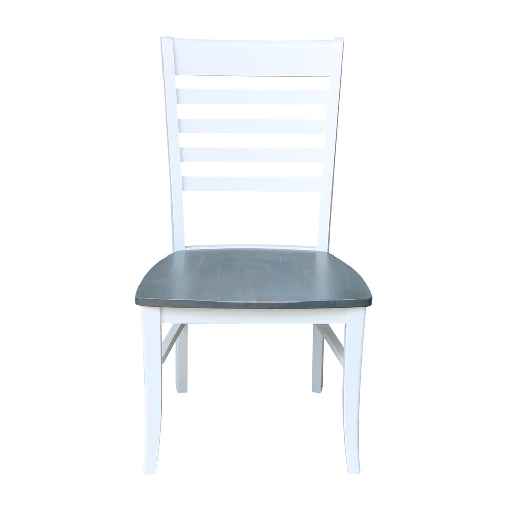 Set of Two Cosmo Roma Chairs, White/Heather gray. Picture 5