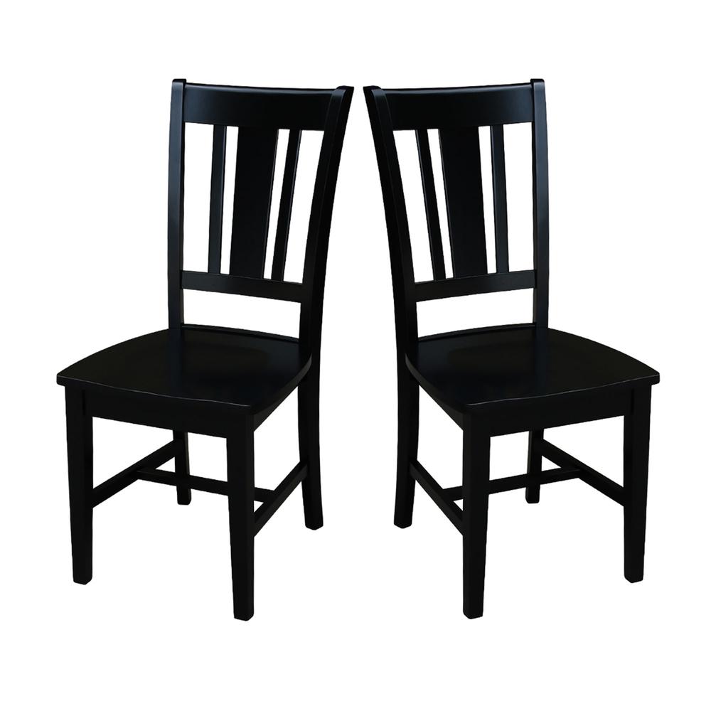 Set of Two San Remo Splatback Chairs, Black. Picture 4
