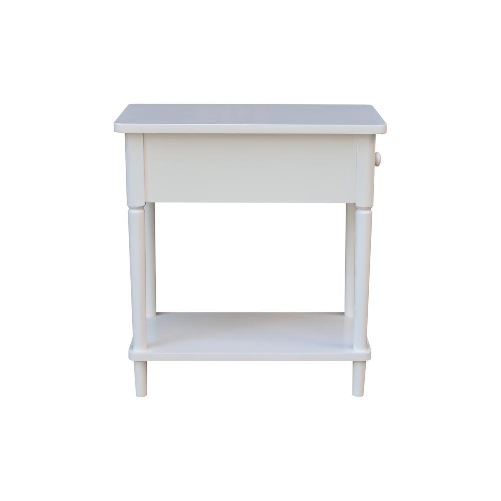 Solid Wood Narrow Side Table in White. Picture 4