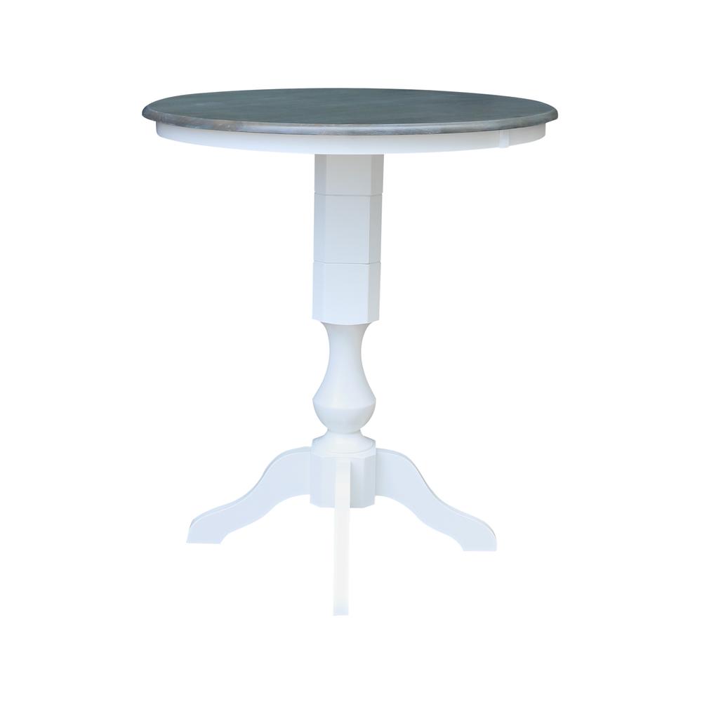36" Round Top Bar Height Pedestal Table. Picture 2
