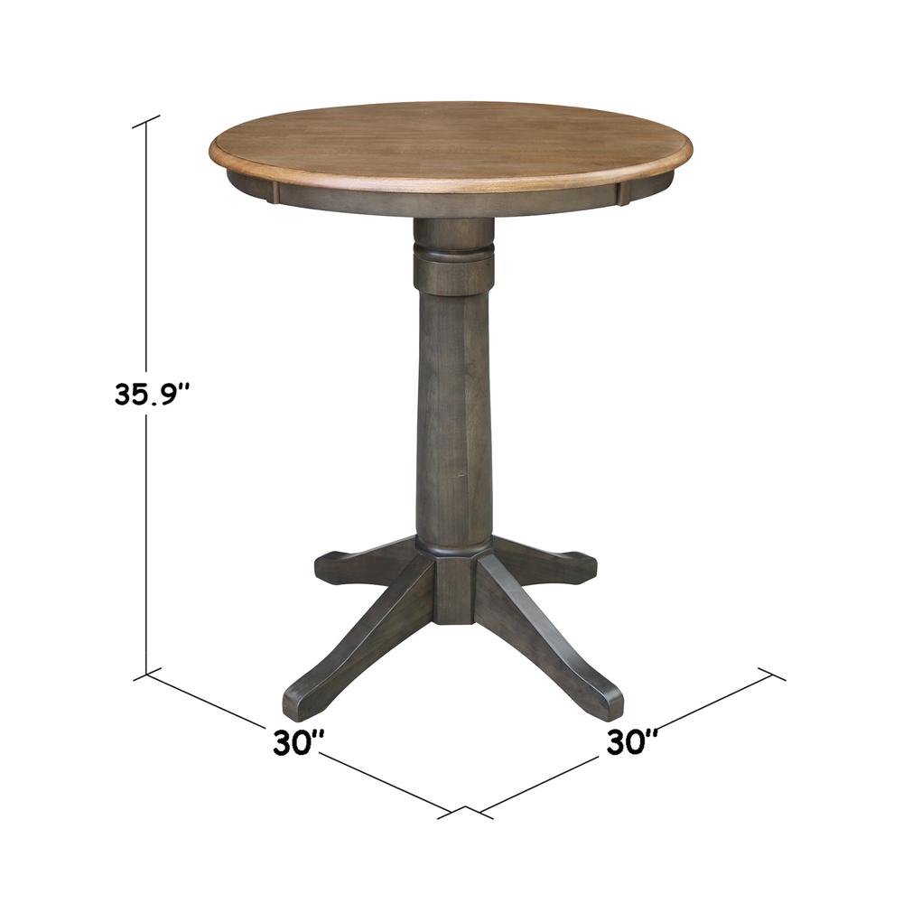 30" Round Top Pedestal Table - 35.9"H. Picture 2