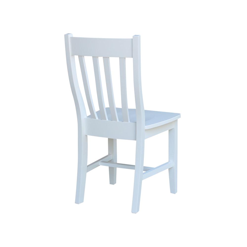 Set of Two Cafe Chairs, White. Picture 10