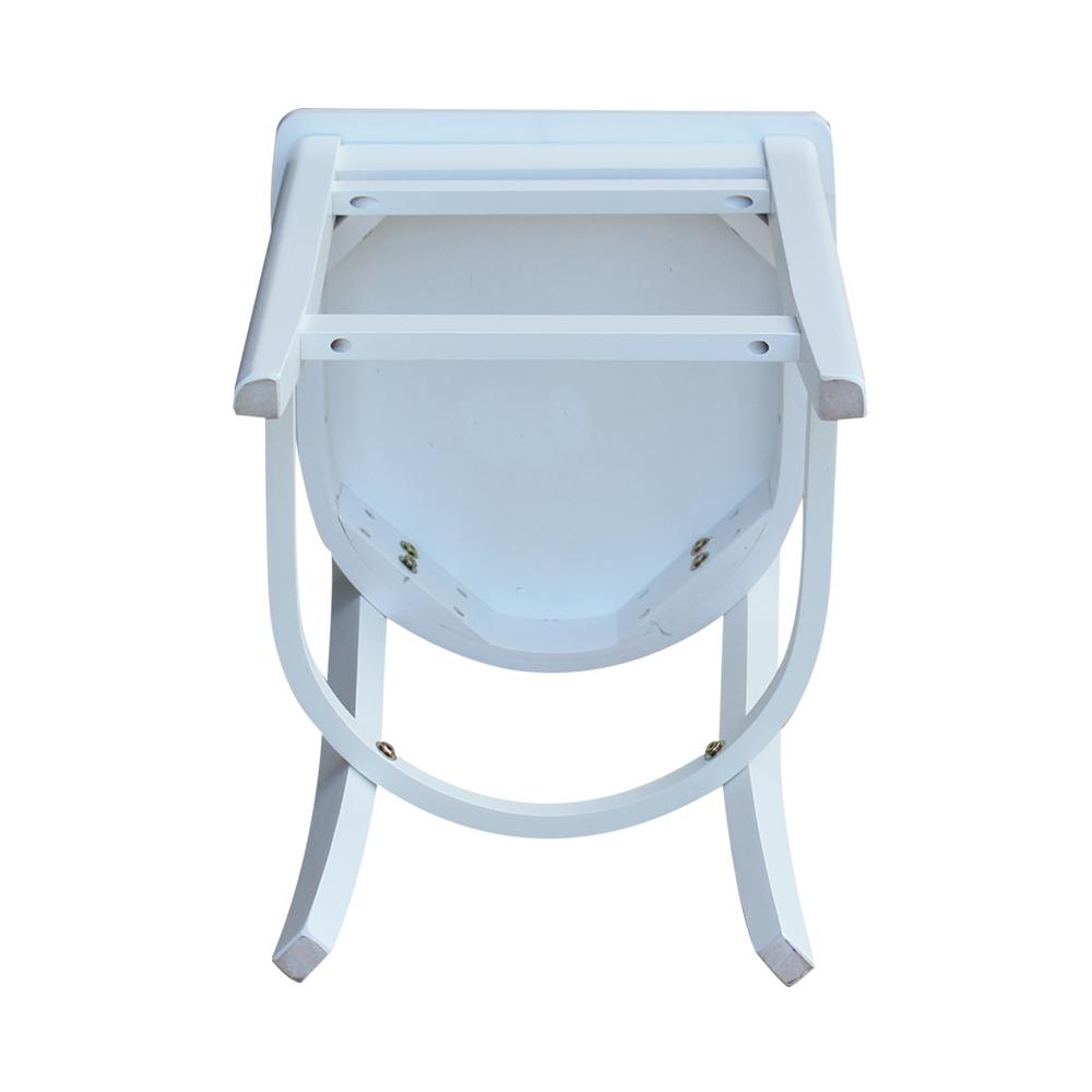 Emily Counter height Stool - 24" Seat Height, White. Picture 10