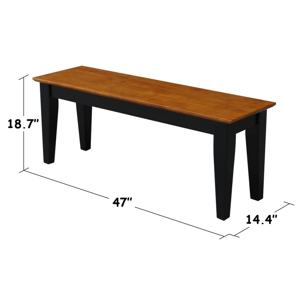 Shaker Bench, Black/Cherry. Picture 3